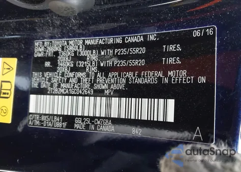 2016 Lexus Rx 350 from USA, damaged, VIN 2T2BZMCA1GC042649